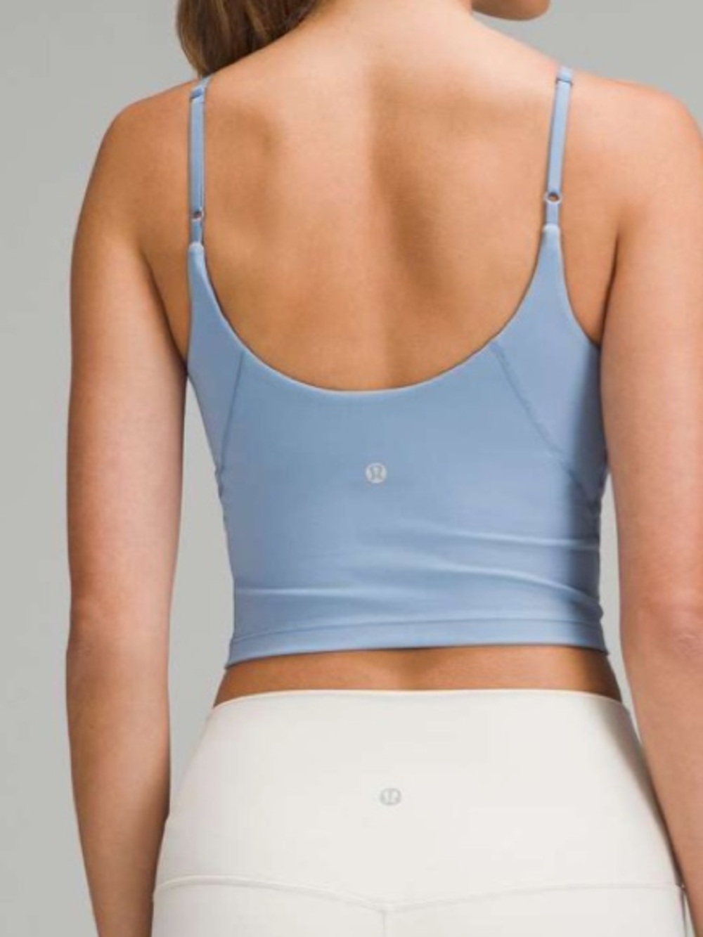 Lululemon Align Cropped Cami Tank Top Size 2 Blue Willow Newer Release Alo Vuori